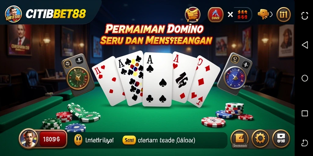 Tampilan gameplay menarik dari CITIBET88 saat bermain Domino.