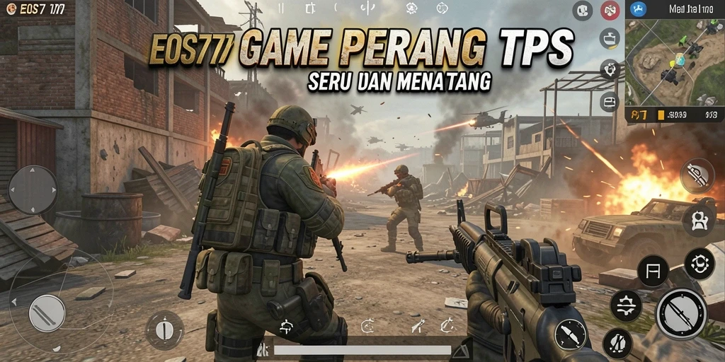 Tampilan gameplay seru dengan aksi tembak-menembak yang intens.