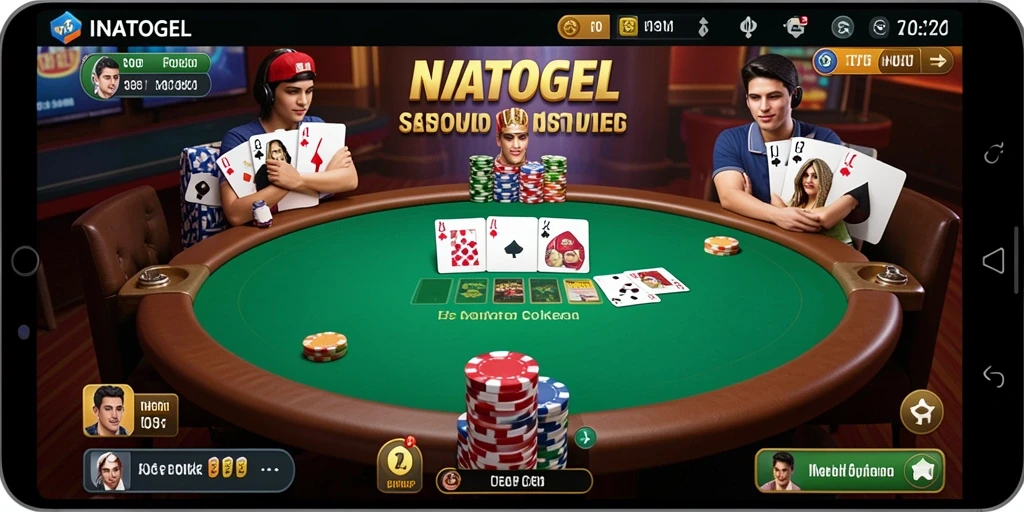 Screenshot gameplay Poker di INATOGEL yang menarik dan seru.