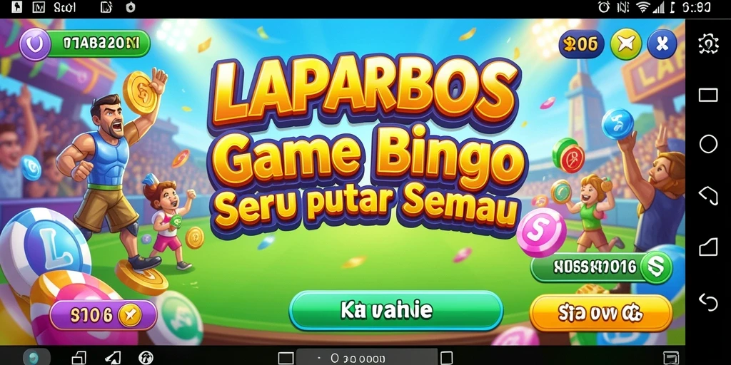 Screenshot gameplay LAPARBOS menampilkan suasana seru permainan Bingo.