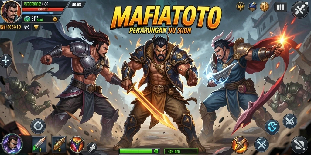 Screenshot MAFIATOTO menampilkan aksi pertarungan yang mendebarkan.