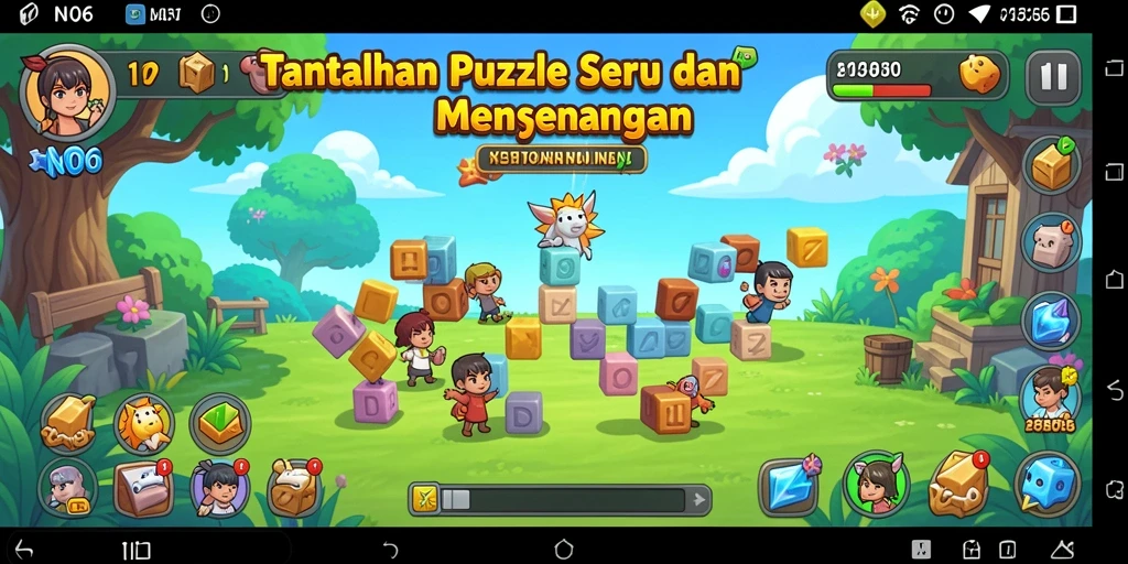 Screenshot gameplay N06 yang menampilkan tantangan Puzzle menarik dan menyenangkan.