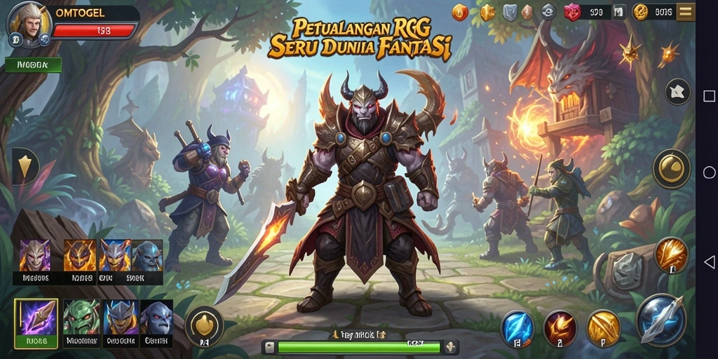 Screenshot menunjukkan karakter dalam aksi di dunia RPG yang menakjubkan.