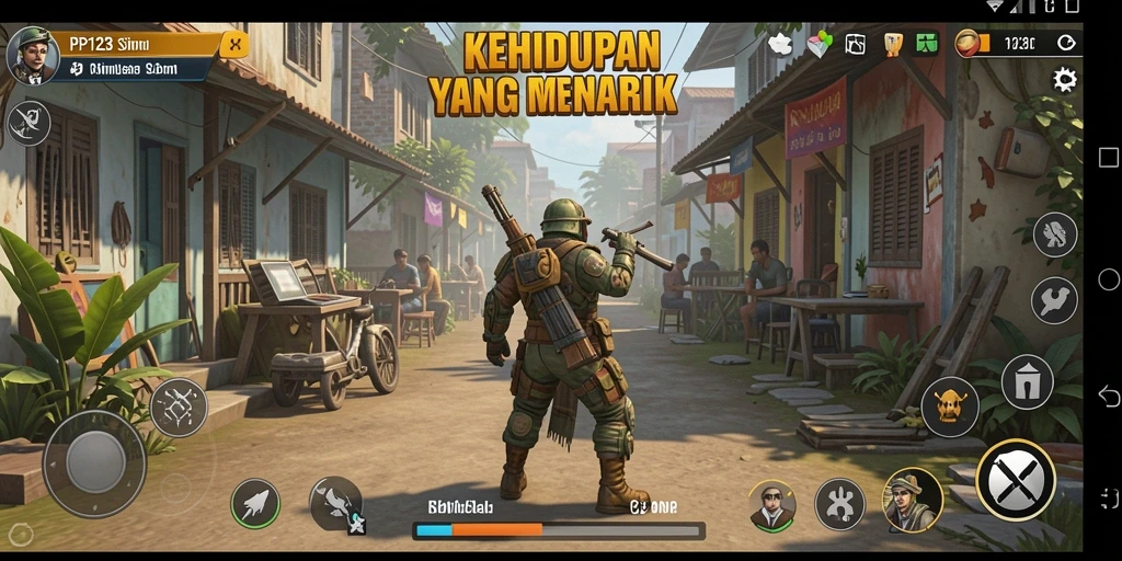 Tampilan gameplay PP123 yang menarik dan realistis.