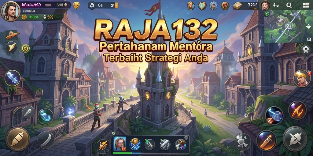 Tampilan menawan dari gameplay RAJA132 Tower Defense yang menegangkan.