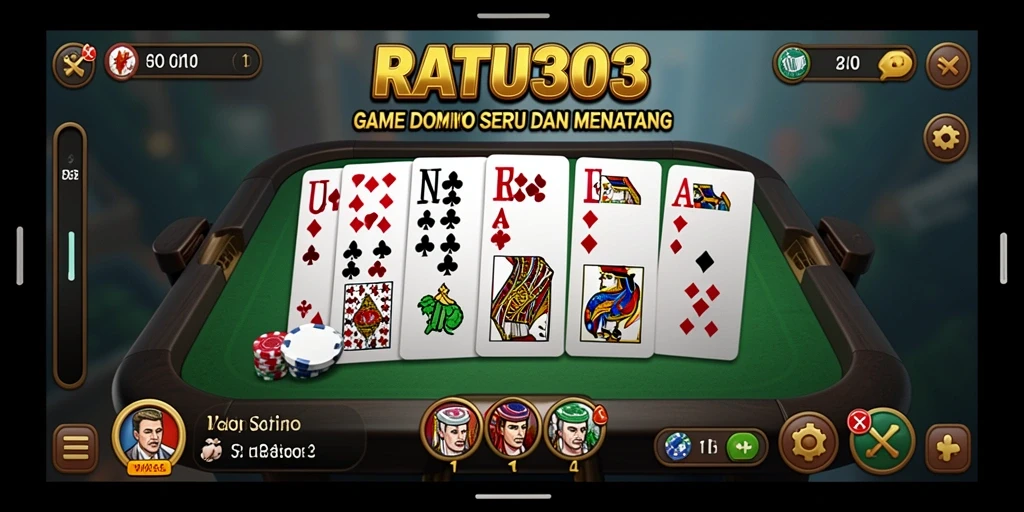 Tampilan gameplay seru Domino dalam RATU303.