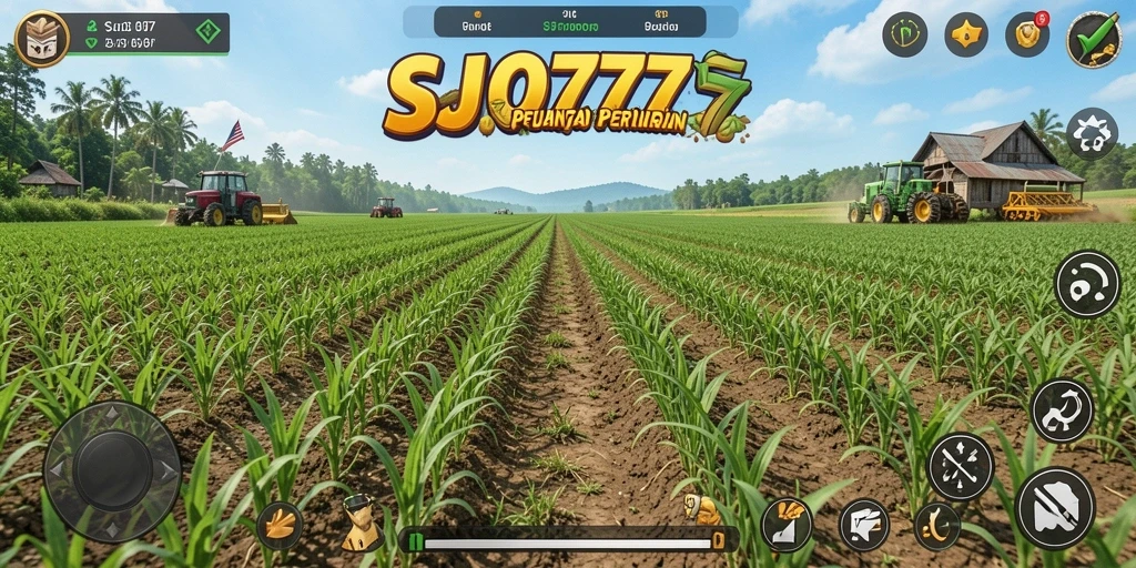 Tampilan gameplay SJO777 menunjukkan keseruan dalam bertani.